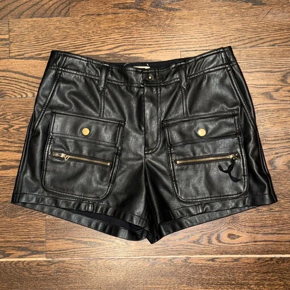 Anthropologie Vegan Leather Cargo Pants - Picture 7 of 13